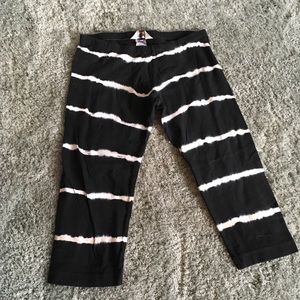Black and white work out pants.